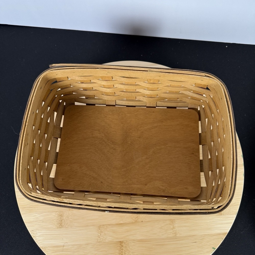 Longaberger Basket Baking Celebration With Lid Handwoven Woodcrafts Brown 2004 - Picture 5 of 10